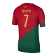 Portugal Jersey RONALDO #7 Custom Home Soccer Jersey 2022 - bestsoccerstore