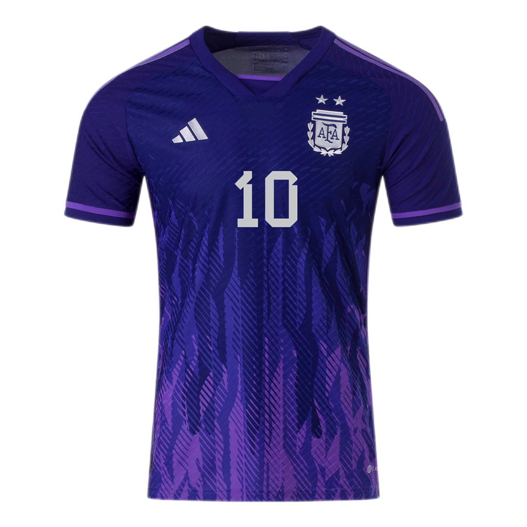 Argentina Jersey Messi #10 Custom Away Soccer Jersey 2022