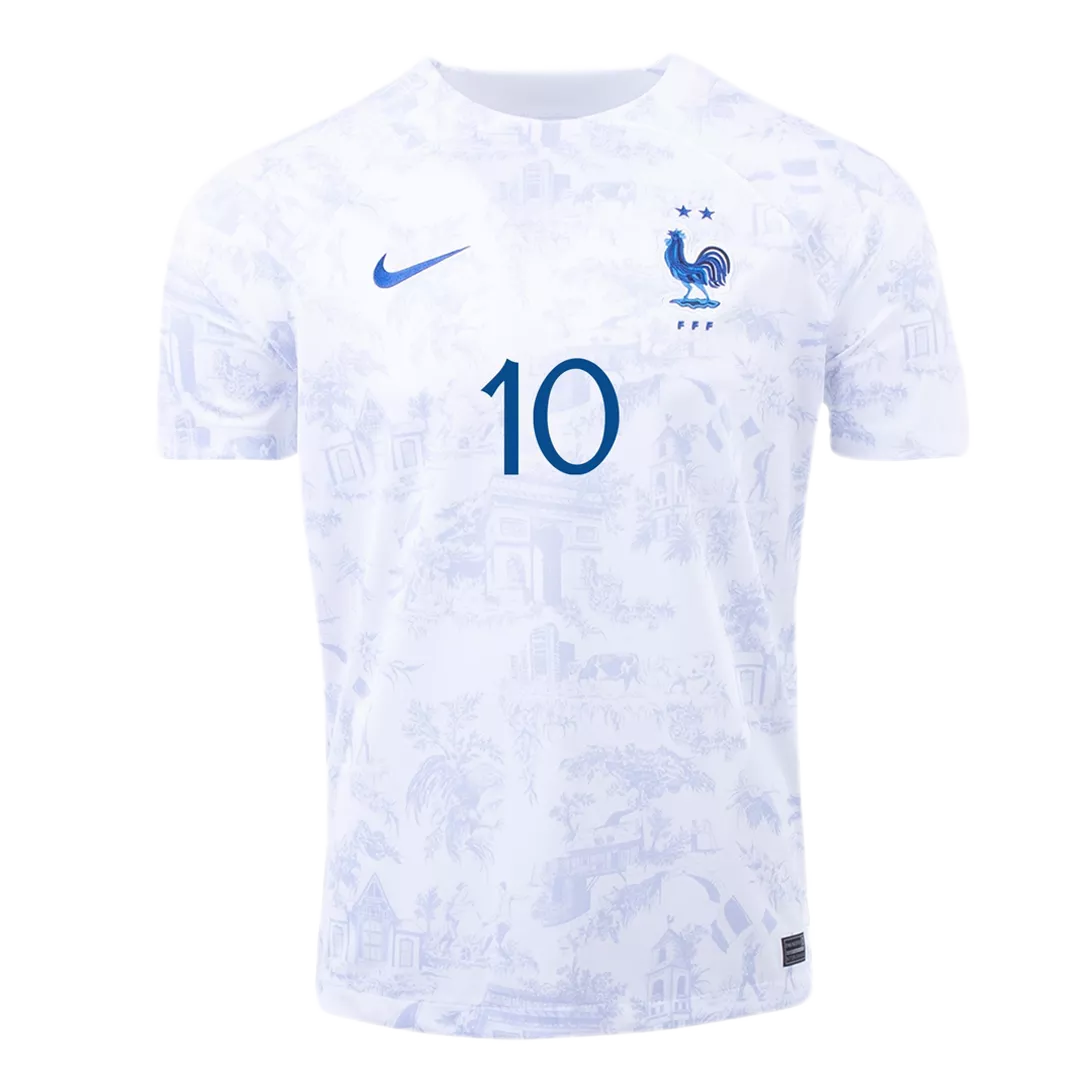 France Away Soccer Jersey Custom MBAPPE #10 World Cup Jersey 2022 - bestsoccerstore