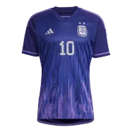 Argentina Away Soccer Jersey Custom Messi #10 World Cup Jersey 2022 - bestsoccerstore