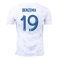 France Away Soccer Jersey Custom BENZEMA #19 World Cup Jersey 2022 - bestsoccerstore