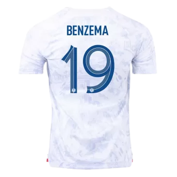 France Away Soccer Jersey Custom BENZEMA #19 World Cup Jersey 2022 - bestsoccerstore