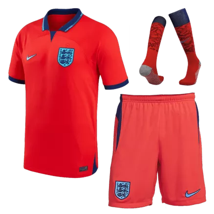 Men's England Whole Kits Custom Away Soccer 2022 - bestsoccerstore