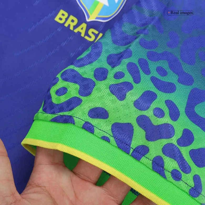 Brazil Jersey NEYMAR JR #10 Custom Away Soccer Jersey 2022 - bestsoccerstore
