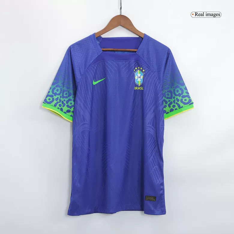 Brazil Away Soccer Jersey Custom World Cup Jersey 2022 - bestsoccerstore