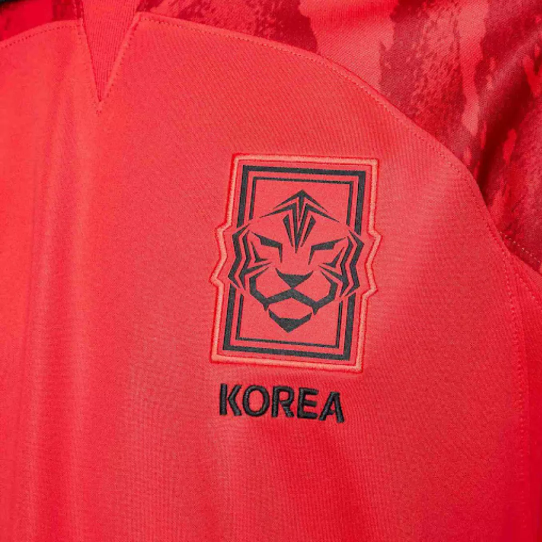 South Korea Home Soccer Jersey Custom H M SON #7 World Cup Jersey 2022 - bestsoccerstore