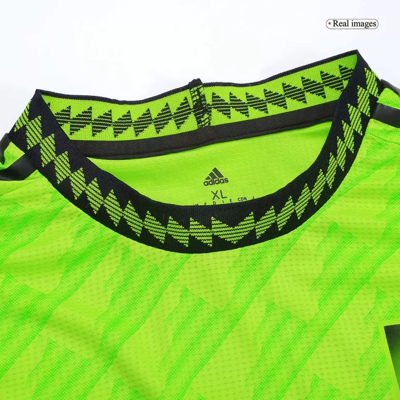 Men's adidas Neon Green Manchester United 2022/23 Third Authentic Custom  Jersey