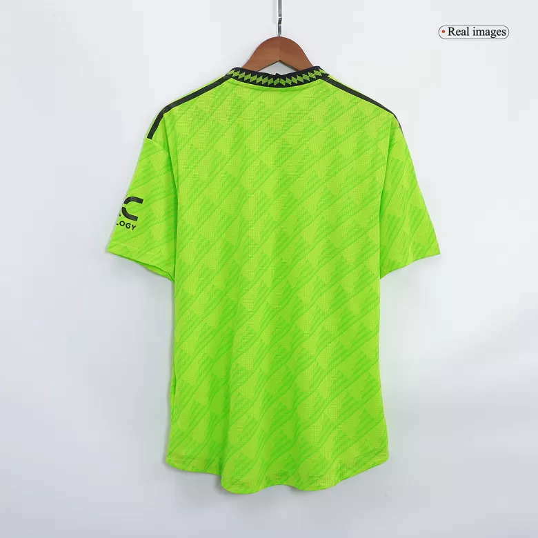 Men's adidas Neon Green Manchester United 2022/23 Third Authentic Custom  Jersey