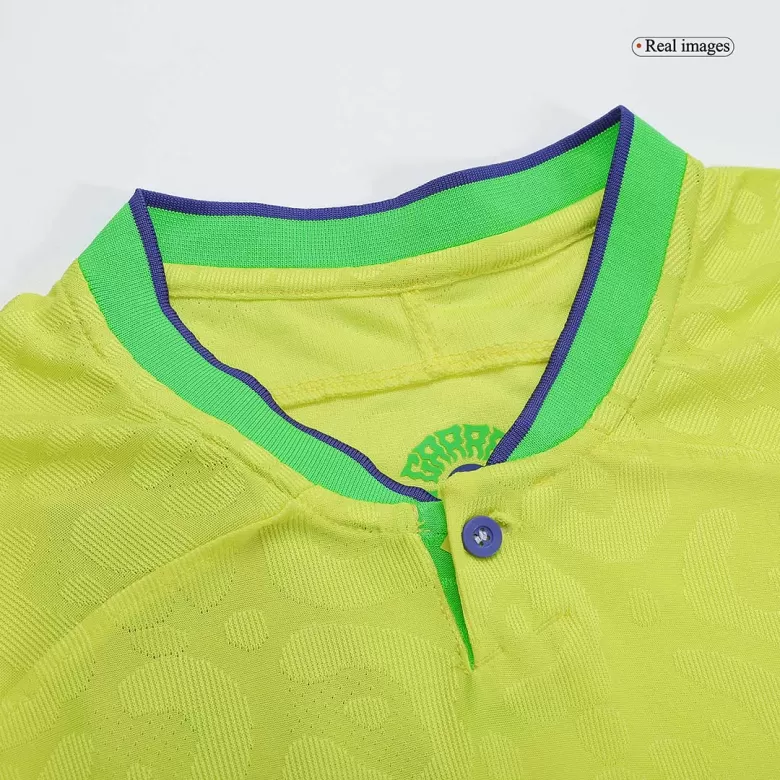 Brazil Home Soccer Jersey Custom World Cup Jersey 2022