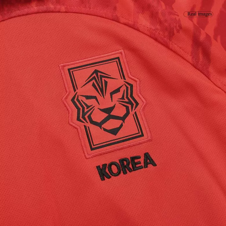 H M SON #7 South Korea Home Jersey 2022 - Long Sleeve World Cup