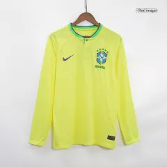 Brazil Soccer Jersey Home Custom World Cup Jersey 2022 - bestsoccerstore
