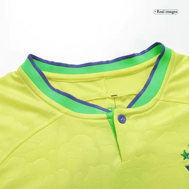 Brazil Home Soccer Jersey Custom World Cup Jersey 2022