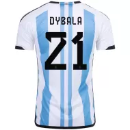 DYBALA #21 Argentina Home Soccer Jersey Custom World Cup Jersey 2022 - bestsoccerstore