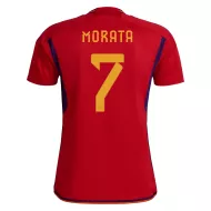 Spain Home Soccer Jersey Custom MORATA #7 World Cup Jersey 2022 - bestsoccerstore