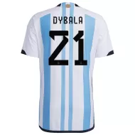DYBALA #21 Argentina Home Soccer Jersey Custom World Cup Jersey 2022 - bestsoccerstore