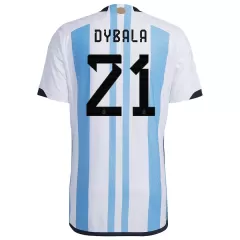 DYBALA #21 Argentina Home Soccer Jersey Custom World Cup Jersey 2022 - bestsoccerstore