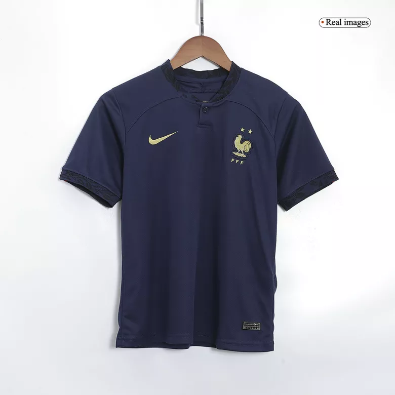 Kid's France Jersey Custom Home Soccer Soccer Kits 2022 - bestsoccerstore