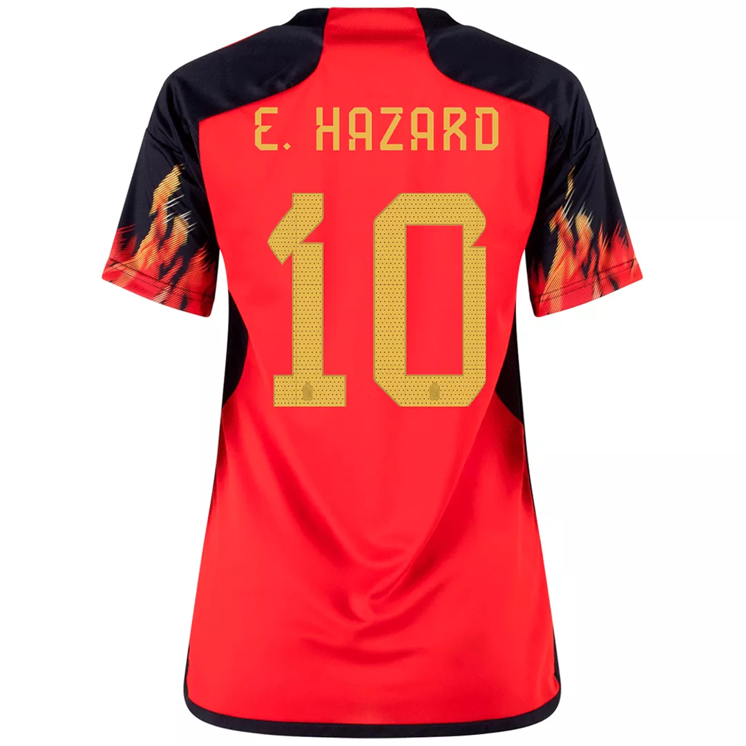 Belgium Jersey Custom E. HAZARD #10 Soccer Jersey Home 2022 - bestsoccerstore