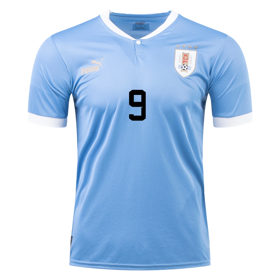 2022-2023 Uruguay Pre-Match Jersey (Blue) (L. SUAREZ 9)