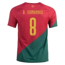 Portugal Home Soccer Jersey Custom B.FERNANDES #8 World Cup Jersey 2022 - bestsoccerstore