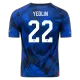 USA Jersey Custom YEDLIN #22 Soccer Jersey Away 2022 - bestsoccerstore
