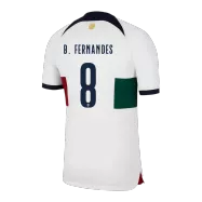 Portugal Away Soccer Jersey Custom B.FERNANDES #8 World Cup Jersey 2022 - bestsoccerstore