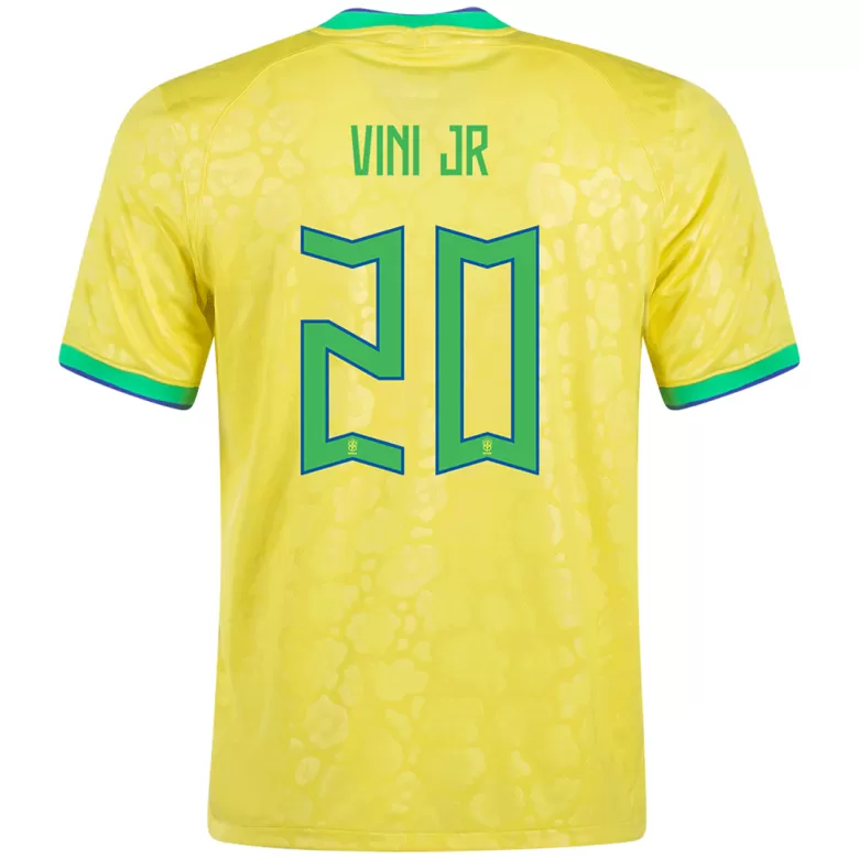 VINI JR #20 Brazil Home Soccer Jersey Custom World Cup Jersey 2022 - bestsoccerstore