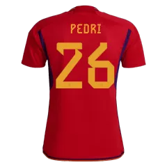 Spain Home Soccer Jersey Custom PEDRI #26 World Cup Jersey 2022 - bestsoccerstore