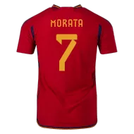 Spain Home Soccer Jersey MORATA #7 Custom World Cup Jersey 2022 - bestsoccerstore