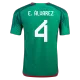 Mexico Home Soccer Jersey Custom E.ÁLVAREZ #4 World Cup Jersey 2022 - bestsoccerstore