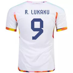 Belgium Away Soccer Jersey Custom R.LUKAKU #9 World Cup Jersey 2022 - bestsoccerstore
