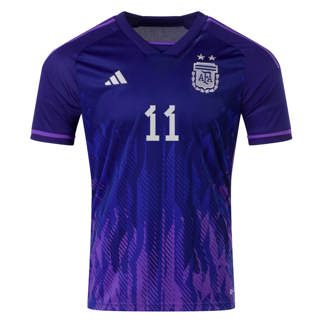 New DI MARIA #11 Argentina Three Stars Home 2022 Champion Jersey