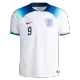 England Jersey KANE #9 Custom Home Soccer Jersey 2022 - bestsoccerstore