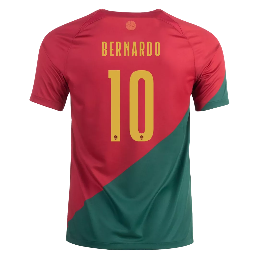 Portugal Jersey Custom BERNARDO #10 Soccer Jersey Home 2022 - bestsoccerstore
