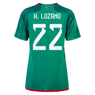 Mexico Home Soccer Jersey Custom H.LOZANO #22 World Cup Jersey 2022 - bestsoccerstore