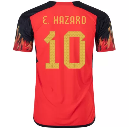Belgium Jersey E. HAZARD #10 Custom Home Soccer Jersey 2022 - bestsoccerstore