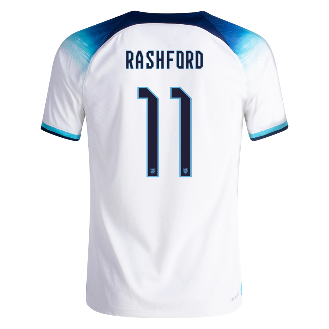 England Jersey RASHFORD #11 Custom Home Soccer Jersey 2022