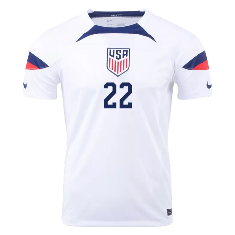 USA Jersey Custom YEDLIN #22 Soccer Jersey Home 2022 - bestsoccerstore