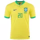 Brazil Jersey VINI JR #20 Custom Home Soccer Jersey 2022 - bestsoccerstore