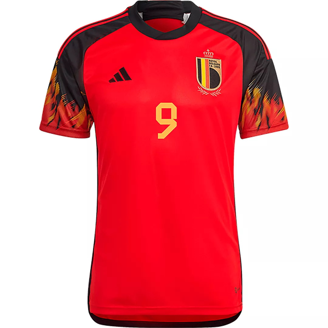 Belgium Home Soccer Jersey Custom R.LUKAKU #9 World Cup Jersey 2022 - bestsoccerstore