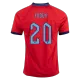 England Away Soccer Jersey Custom FODEN #20 World Cup Jersey 2022 - bestsoccerstore