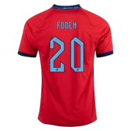 England Away Soccer Jersey Custom FODEN #20 World Cup Jersey 2022 - bestsoccerstore