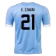 Uruguay Home Soccer Jersey Custom E.CAVANI #21 World Cup Jersey 2022 - bestsoccerstore