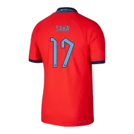 England Away Soccer Jersey SAKA #17 Custom World Cup Jersey 2022 - bestsoccerstore