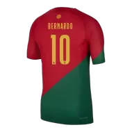 Portugal Home Soccer Jersey BERNARDO #10 Custom World Cup Jersey 2022 - bestsoccerstore