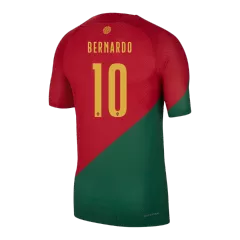 Portugal Home Soccer Jersey BERNARDO #10 Custom World Cup Jersey 2022 - bestsoccerstore