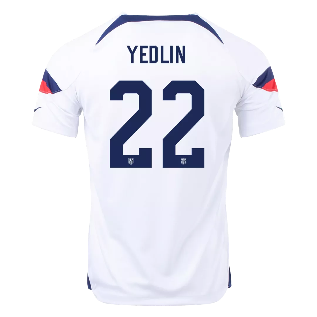 USA Home Soccer Jersey Custom YEDLIN #22 World Cup Jersey 2022 - bestsoccerstore