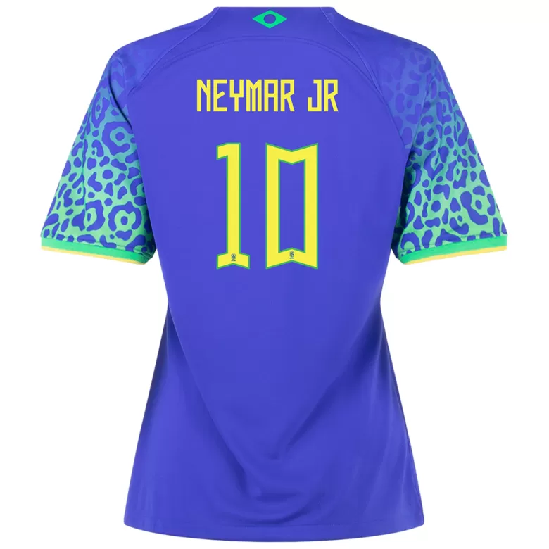 NEYMAR JR #10 Brazil Away Soccer Jersey Custom World Cup Jersey 2022