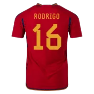 Spain Home Soccer Jersey RODRI #16 Custom World Cup Jersey 2022 - bestsoccerstore