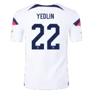 USA Home Soccer Jersey YEDLIN #22 Custom World Cup Jersey 2022 - bestsoccerstore
